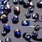 600 Pcs Crystal Glass Beads for Jewelry Making Bulk Faceted Gemstone Rondelle Loose Beads for Bracelet DIY Crafts 8 mm, 6 mm, 4 mm(Black AB Color)